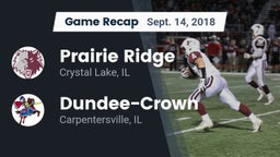 Recap: Prairie Ridge  vs. Dundee-Crown  2018