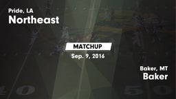 Matchup: Northeast vs. Baker  2016