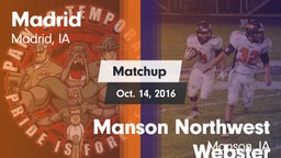 Matchup: Madrid vs. Manson Northwest Webster  2016