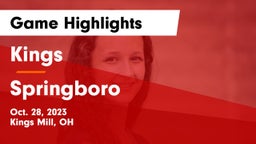 Kings  vs Springboro  Game Highlights - Oct. 28, 2023