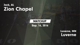 Matchup: Zion Chapel vs. Luverne  2016