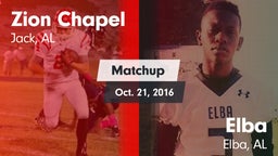 Matchup: Zion Chapel vs. Elba  2016