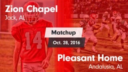 Matchup: Zion Chapel vs. Pleasant Home  2016