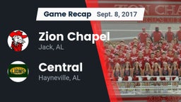 Recap: Zion Chapel  vs. Central  2017