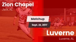 Matchup: Zion Chapel vs. Luverne  2017