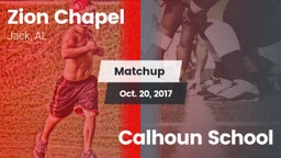 Matchup: Zion Chapel vs. Calhoun School 2017