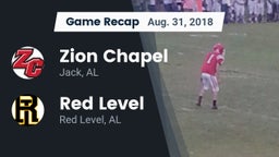 Recap: Zion Chapel  vs. Red Level  2018