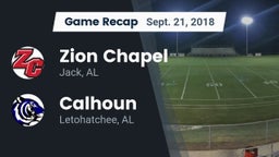 Recap: Zion Chapel  vs. Calhoun  2018