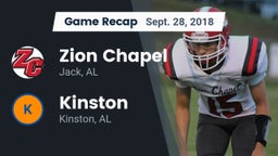 Recap: Zion Chapel  vs. Kinston  2018