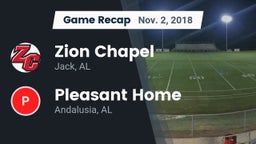 Recap: Zion Chapel  vs. Pleasant Home  2018