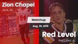 Matchup: Zion Chapel vs. Red Level  2019