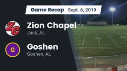 Recap: Zion Chapel  vs. Goshen  2019