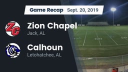Recap: Zion Chapel  vs. Calhoun  2019