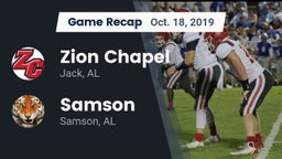 Recap: Zion Chapel  vs. Samson  2019