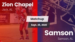 Matchup: Zion Chapel vs. Samson  2020