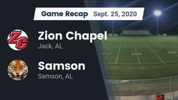 Recap: Zion Chapel  vs. Samson  2020