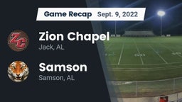 Recap: Zion Chapel  vs. Samson  2022