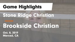 Stone Ridge Christian  vs Brookside Christian Game Highlights - Oct. 8, 2019