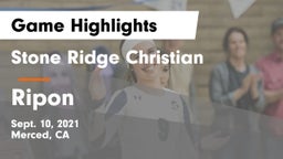 Stone Ridge Christian  vs Ripon  Game Highlights - Sept. 10, 2021