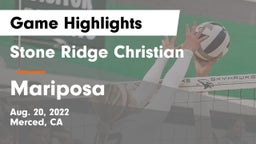 Stone Ridge Christian  vs Mariposa Game Highlights - Aug. 20, 2022