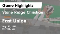 Stone Ridge Christian  vs East Union Game Highlights - Aug. 20, 2022