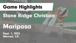Stone Ridge Christian  vs Mariposa  Game Highlights - Sept. 1, 2022