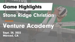 Stone Ridge Christian  vs Venture Academy  Game Highlights - Sept. 28, 2022