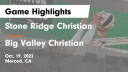 Stone Ridge Christian  vs Big Valley Christian  Game Highlights - Oct. 19, 2022