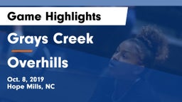 Grays Creek  vs Overhills Game Highlights - Oct. 8, 2019