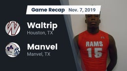 Recap: Waltrip  vs. Manvel  2019