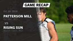 Recap: Patterson Mill  vs. Rising Sun  2016