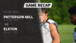 Recap: Patterson Mill  vs. Elkton  2016