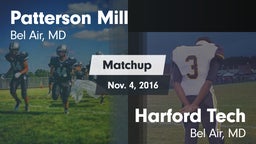 Matchup: Patterson Mill vs. Harford Tech  2016