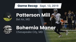 Recap: Patterson Mill  vs. Bohemia Manor  2019