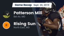 Recap: Patterson Mill  vs. Rising Sun  2019