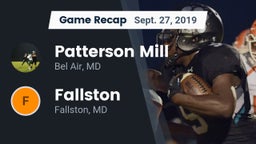 Recap: Patterson Mill  vs. Fallston  2019
