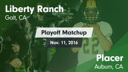 Matchup: Liberty Ranch vs. Placer  2016