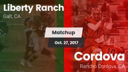 Matchup: Liberty Ranch vs. Cordova  2017