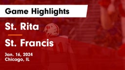 St. Rita  vs St. Francis  Game Highlights - Jan. 16, 2024