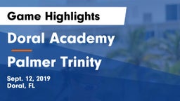 Doral Academy  vs Palmer Trinity Game Highlights - Sept. 12, 2019