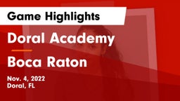 Doral Academy  vs Boca Raton  Game Highlights - Nov. 4, 2022