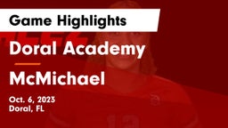 Doral Academy  vs McMichael  Game Highlights - Oct. 6, 2023