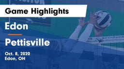 Edon  vs Pettisville  Game Highlights - Oct. 8, 2020