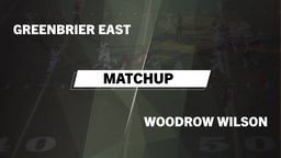 Matchup: Greenbrier East vs. Woodrow Wilson  2016
