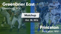 Matchup: Greenbrier East vs. Princeton  2016