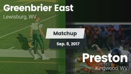Matchup: Greenbrier East vs. Preston  2017