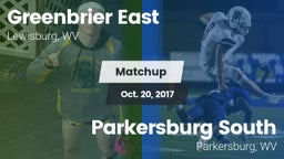 Matchup: Greenbrier East vs. Parkersburg South  2017