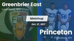 Matchup: Greenbrier East vs. Princeton  2017