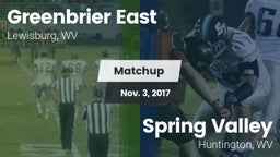 Matchup: Greenbrier East vs. Spring Valley  2017