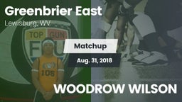 Matchup: Greenbrier East vs. WOODROW WILSON 2018